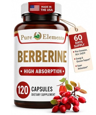 Berberine 500mg Complex with ALA Coq10 Turmeric Cinnamon Bitter Melon Banaba