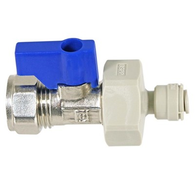 Amerikanischer Kühlschrank Wasserhahn Kit 1/4'' Push Fit 3/4'' BSP 15mm Kompressionsventil