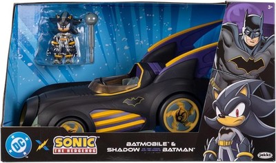 Sonic The Hedgehog x DC Batmobile & Shadow as Batman 2.5-Inch Plush
