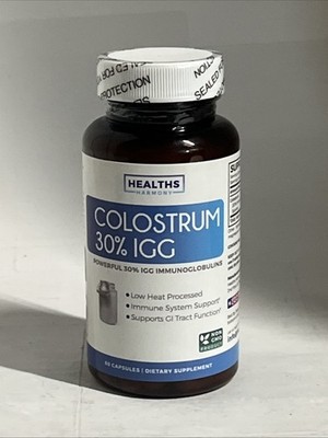 Health's Harmony Colostrum 1,000mg 30% IgG Immunoglobulins Immune Support 60ct