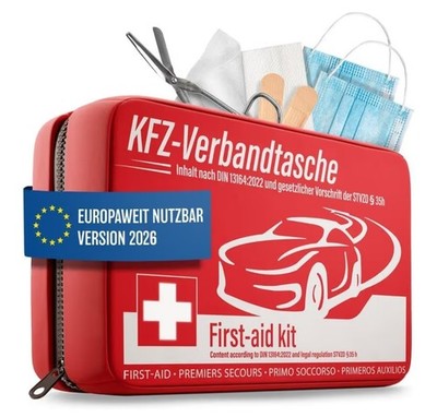 HELDENWERK  First Aid Kit Car Standard 2026 DIN 13164:2022 StVZO Compliant