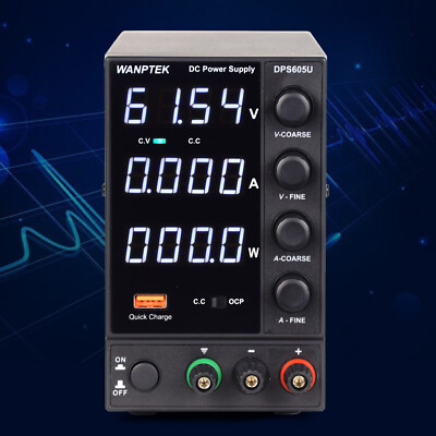 60V 5A Wanptek Lab Variable Adjustable Switching Regulated DC Bench Power Supply
