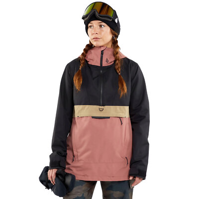 Volcom Ashfield Pullover Damen-Skijacke Snowboardjacke Ski-Jacke Schnee  Rosa NEU