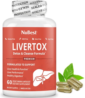 LiverTox by NuBest, Premium Liver Cleanse, Detox & Repair 20+ Herbs, Vegan Caps