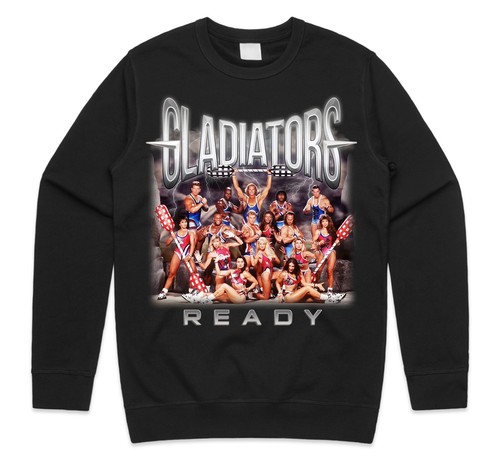 Gladiators Homage Jumper Sweatshirt 90s TV Show Gift Retro Wolf Mens Women's - Picture 4 of 5