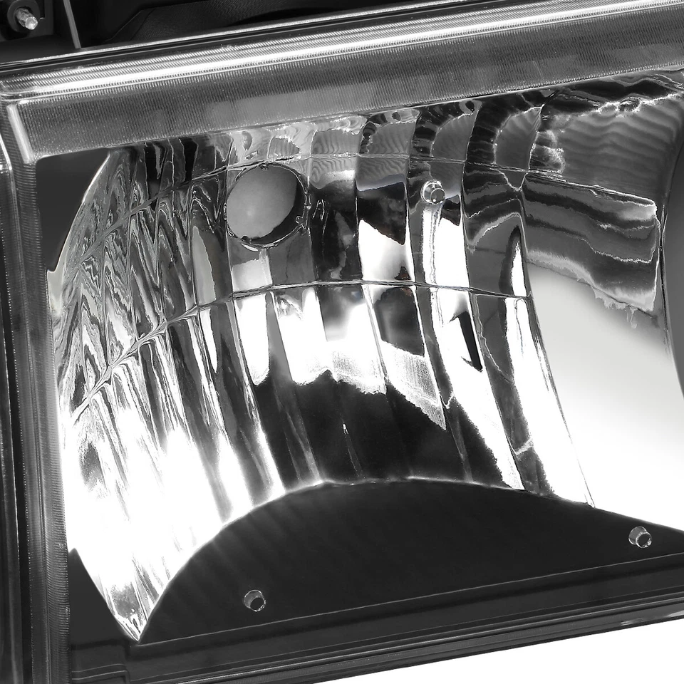 PARA FORD F150 F250 1987-1991 ESTILO BRONCO OE FARO LÁMPARA DE ESQUINA CARCASA NEGRA Foto 3 de 4