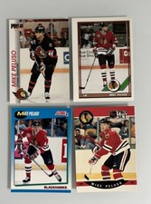 Mike Peluso 4 Hockey Card Lot Senators Blackhawks 1990 Pro Set 1991 Score OPC