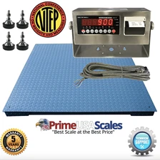 Prime USA PS-916 NTEP 4'x4' (48"x48") Floor Scale with Printer 5000 lb x 1 lb 