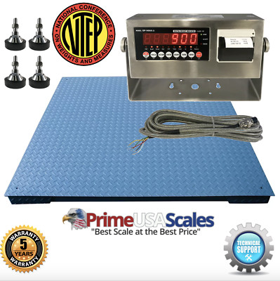 Prime USA PS-916 NTEP 4'x4' (48''x48'') Floor Scale with Printer 5000 lb x 1 lb 