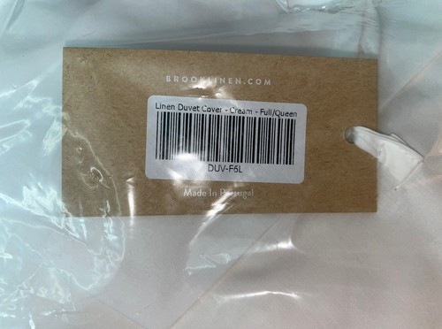 Brooklinen Washed Linen Duvet Cover Queen/Full White Color Retails $299Sealed! - Afbeelding 2 van 12