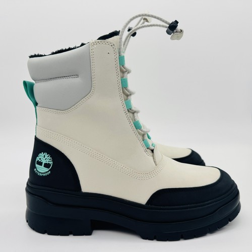 Timberland Brooke Valley Women's White / Teal Boots Warm Lined Size 7.5 NEW - Picture 3 of 22