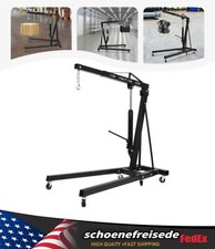2 Ton Heavy Duty Engine Motor Hoist Cherry Picker Shop Crane Lift Black Durable