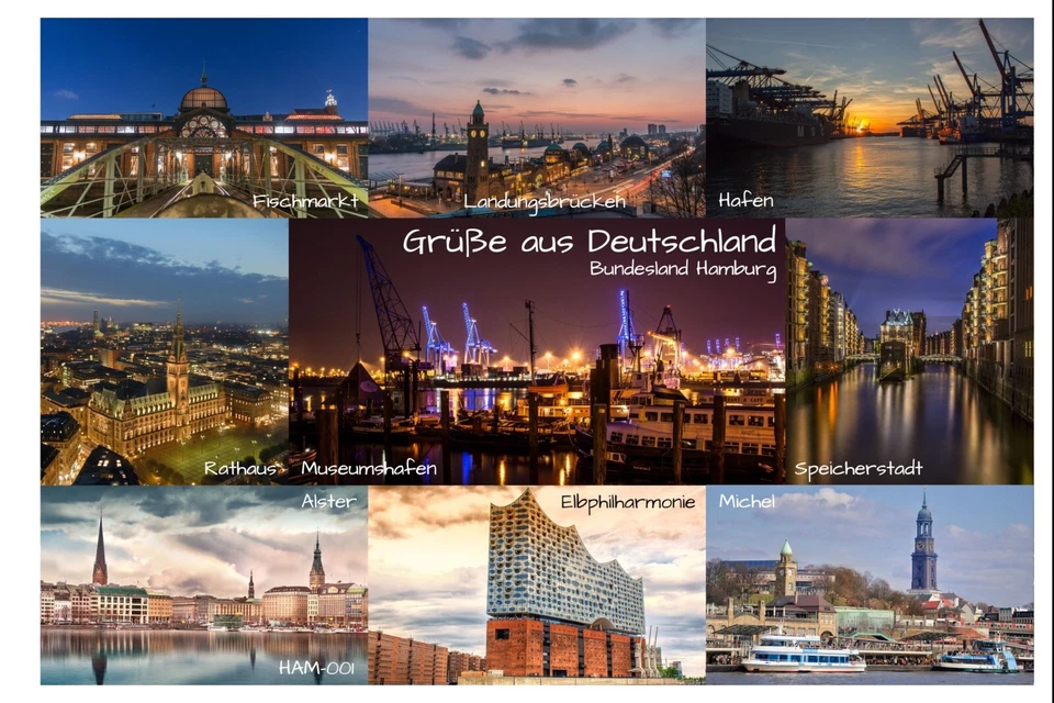 50 Postkarten Hochglanz "Grüße aus Deutschland" Postcrossing Ansichtskarten - Bild 2 von 4