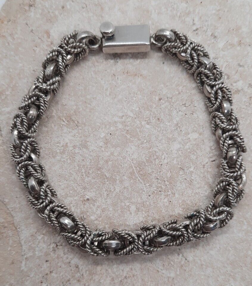 Vintage TJ-53 925 Sterling Silver Mexico Byzantine Link Vintage TJ-53 925 Sterling Silver Mexico Byzantine Link