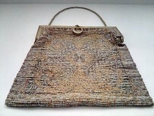 Antique French Art Deco Cut-Steel Beaded Flapper Purse