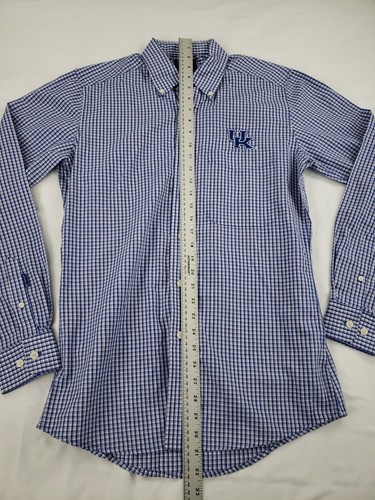 Antigua Small University Of Kentucky Plaid Button-Down Shirt Wildcats UK BBN - Picture 7 of 12