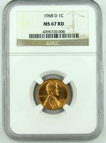 1968-D LINCOLN CENT NGC MS67RD