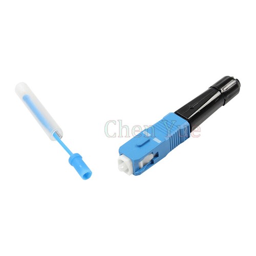 50 piezas SC UPC monomodo fibra FTTH fusión en caliente conexión rápida SC FTTH conector - Imagen 2 de 5