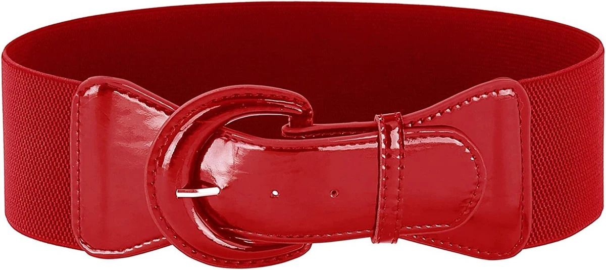 GRACE KARIN Women s Wide Stretchy Cinch Belt 3 Inch Vintage Chunky Buckle Belts
