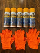 Aervoe 168 Engine Enamel Paint Yellow Caterpillar 12 Oz 5-Pack Includes 3 Gloves