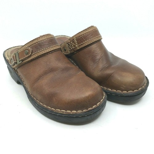 Browns de aterrizaje para mujer Talla 8 M Zuecos Zapatos Cuña De Cuero  Marrón Sin Cordones [A10] | eBay