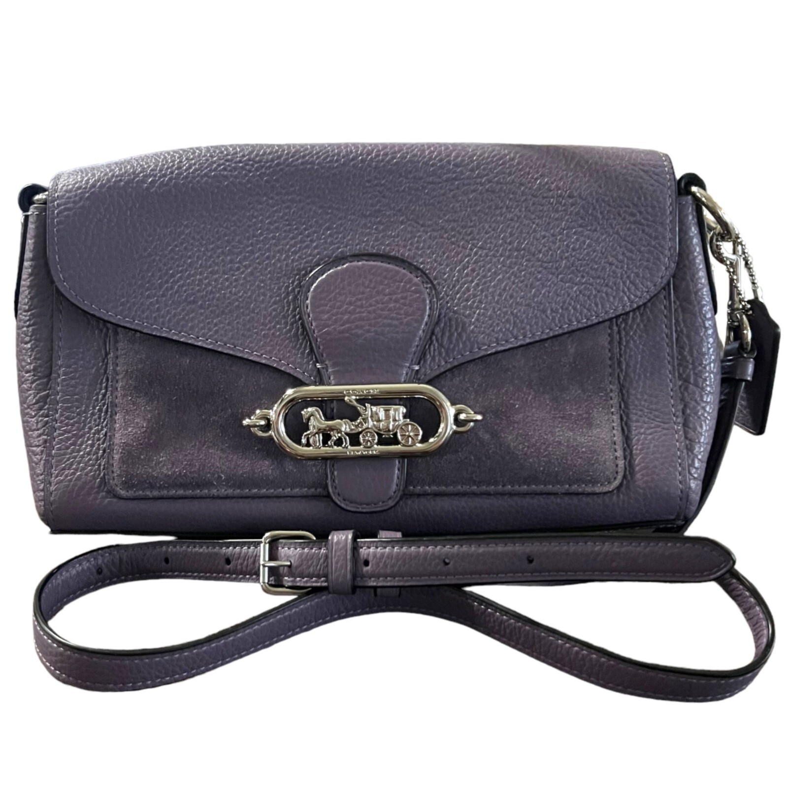 Coach Jade Crossbody Bag Purple Lavender Suede 91027 Gem