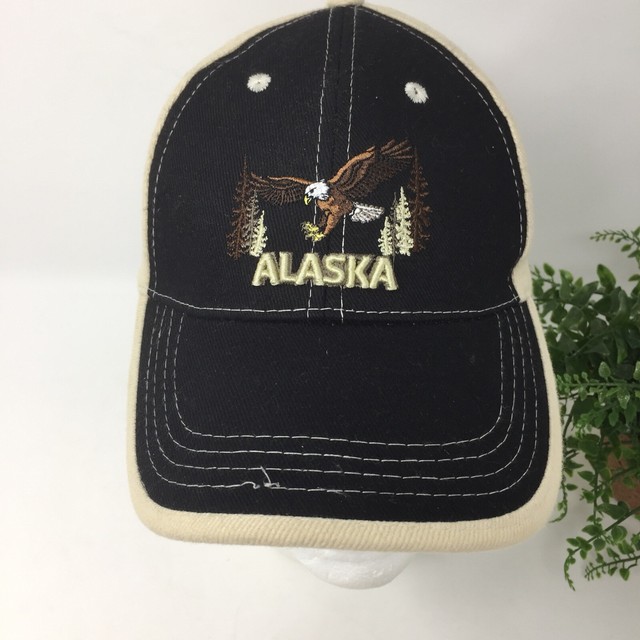Alaska Souvenir Eagle Embroidered Hat Adjustable Strap OS eBay