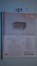 Sony tc-pb5 service manual original repair book stereo tape deck player vintage