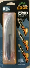 Outdoor Edge 3.5" Razorsafe System Blade Combo Set 6 Replacement Blades RRC-6