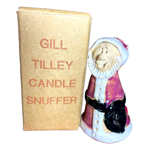 Vintage Gill Tilley Santa Claus Candle Snuffer Handmade in Wales in Original Box - 第 1/9 張圖片