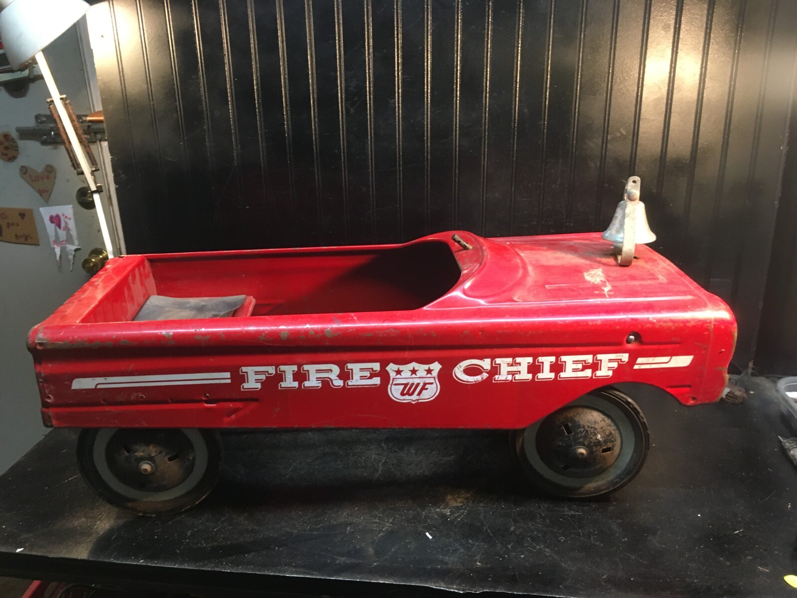 VINTAGE 1950'S AMF STEEL FIRE CHIEF PEDAL CAR | eBay