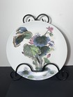 Vintage Toyo Japanese Floral Lily Pad 10 1/4" Decorative Plate Decor Read