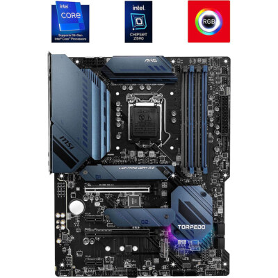MSI MAG Z590 Torpedo Gaming LGA 1200 Motherboard 4*DDR4 RAM HDMI M.2 USB 3.2 