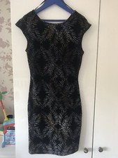 Topshop Velvet Sparkly Bodycon Dress Size 6