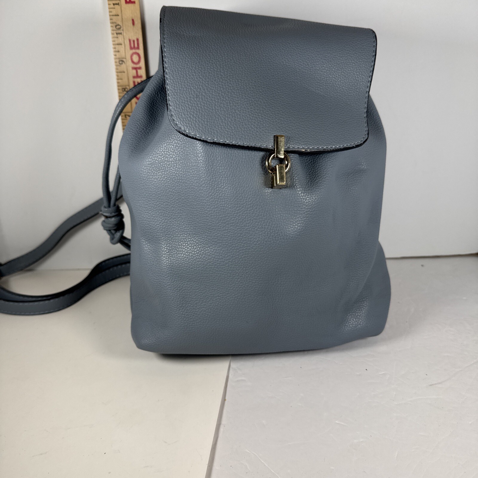 Topshop Periwinkle Blue Drawstring Backpack With … - image 1