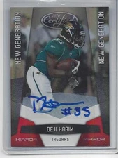 1/1 DEJI KARIM 2010 CERTIFIED RED ROOKIE AUTO RC #D 35/250 HIS JERSEY #35!