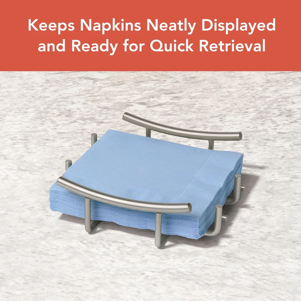 Dispensador de servilletas de papel plano Euro para mesas de comedor y cocina  Foto 4 de 4