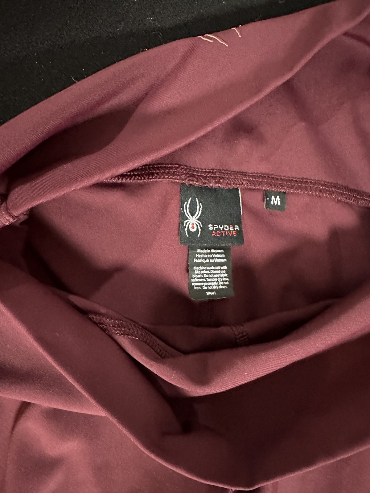 Spyder Women’s Medium Solid Burgandy Leggings Sid… - image 3