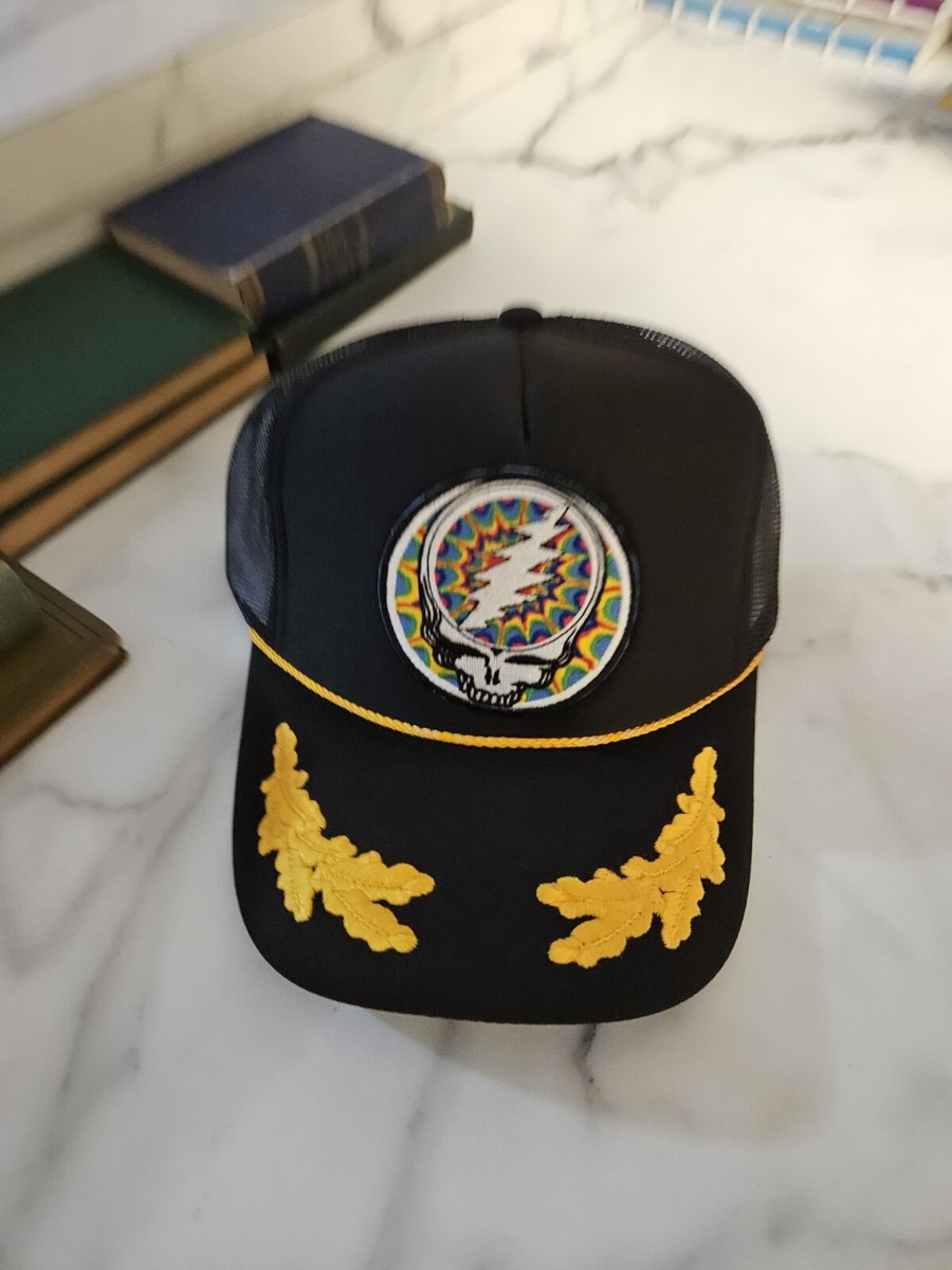 Black OTTO Trucker hat ROCKIN' a GD Steal Your Face in Full