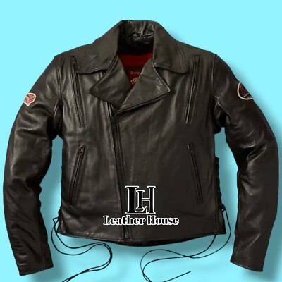 New Men's Indian Motorcycle Vintage Indian Leather Biker Jacket