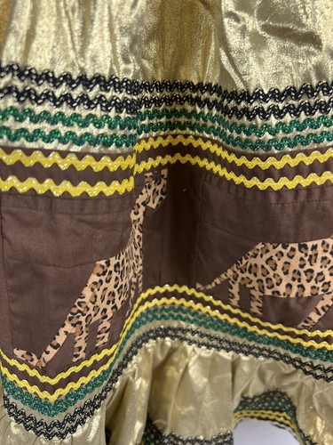 Handmade Little Girl Size 5/6 Gold & Brown Giraffe Skirt Well Made Dress-Up - Picture 5 of 7