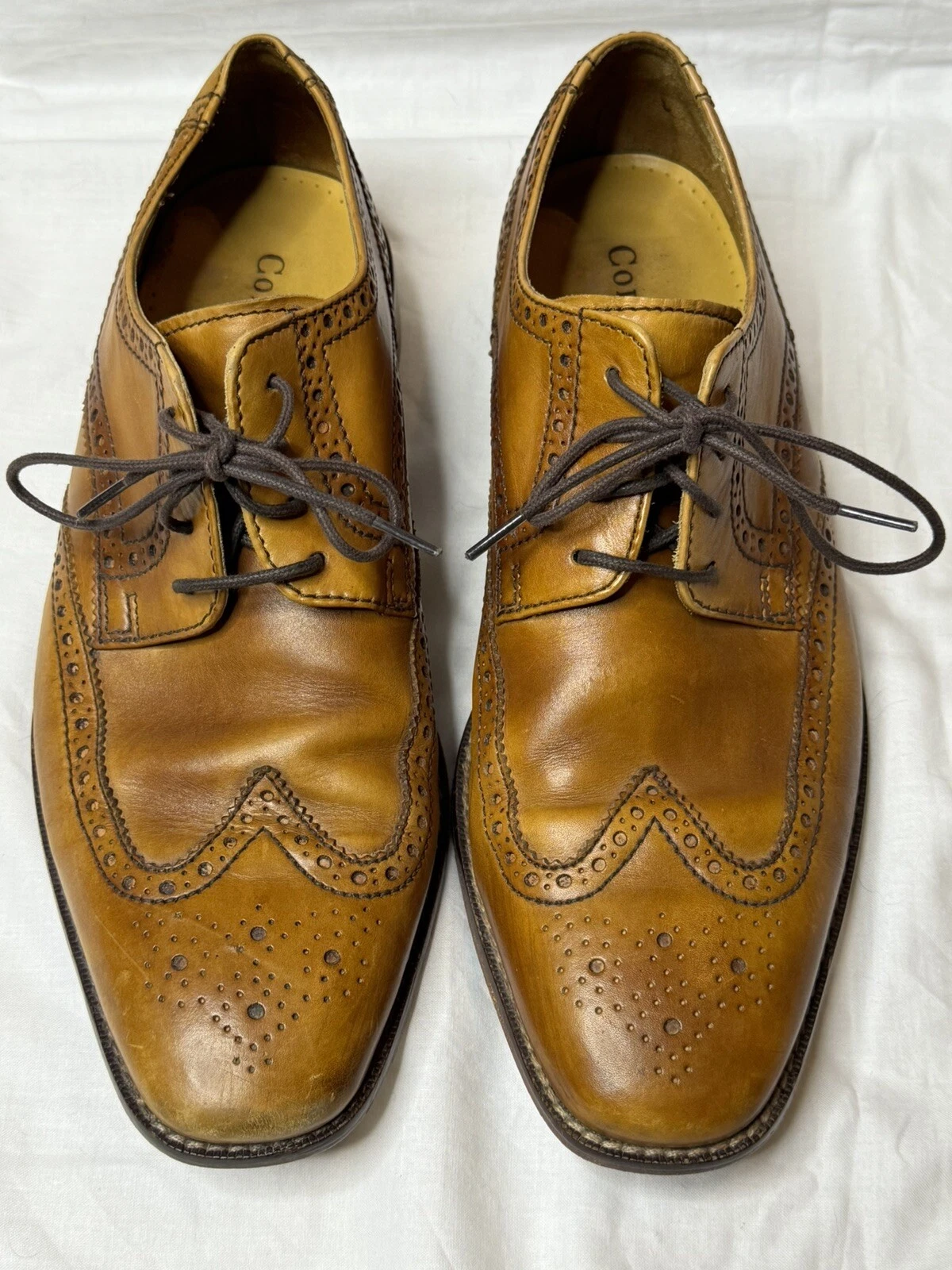 Scarpe Oxford Cole Haan NikeAir Wing Tip in pelle da uomo 9M marrone