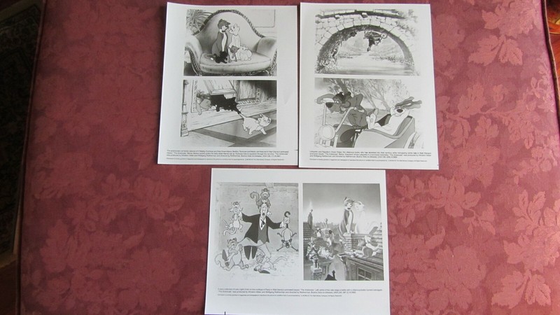 ARISTOCATS - Disney Animated Film (1970) - 3 Original Issue B/W 8x10 Stills