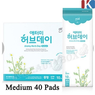 ATOMY Herb Day Sanitary Napkins 280mm Medium 40 Pads Sanitary Pads NEW