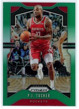 PJ Tucker 2019-20 Panini Prizm Green Prizm SP #111 Houston Rockets