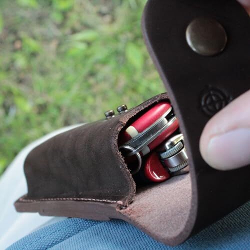 Leather Knife Sheath For Folding Knife Holster For Pocket Knife With