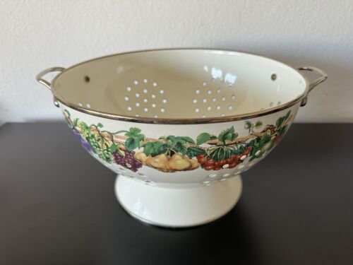 Vintage Tabletops Unlimited Vitroceramic Colander 11 Inches - Picture 2 of 9