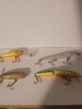 Vtg Heddon Baby Torpedo Topwater & 3 other Vtg Lures (Four old reliables)