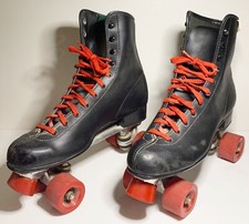 CHICAGO TROPHY CUSTOM LINE VINTAGE RIEDELL ROLLER SKATES WOMENS Size 10 Black