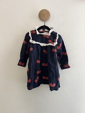 Mini Rodini Baby Girls Cherry Dress Size 80/86 9 months - 1.5 year 